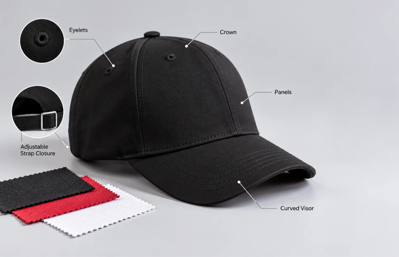Custom Cap Printing: Know the Parts Before You Design